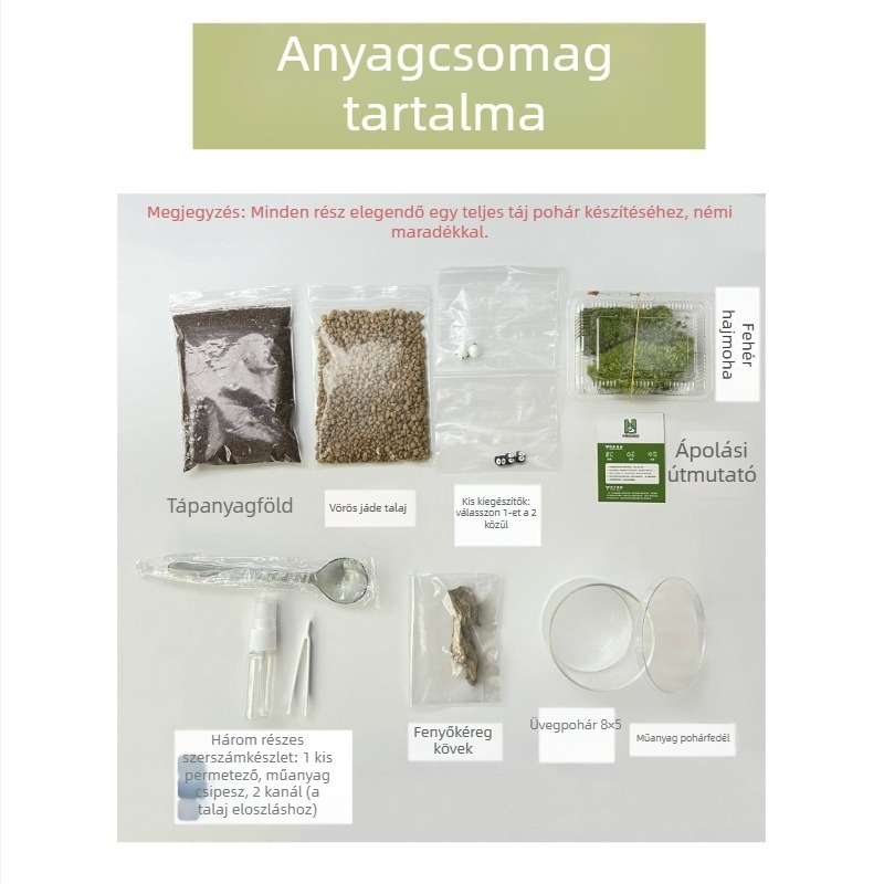 Moha terráriumüveg - DIY mini asztali dekoráció iroda és otthon számára, magas minőségű boroszilikát üveg, modell TB674839126224, üzleti ajándék