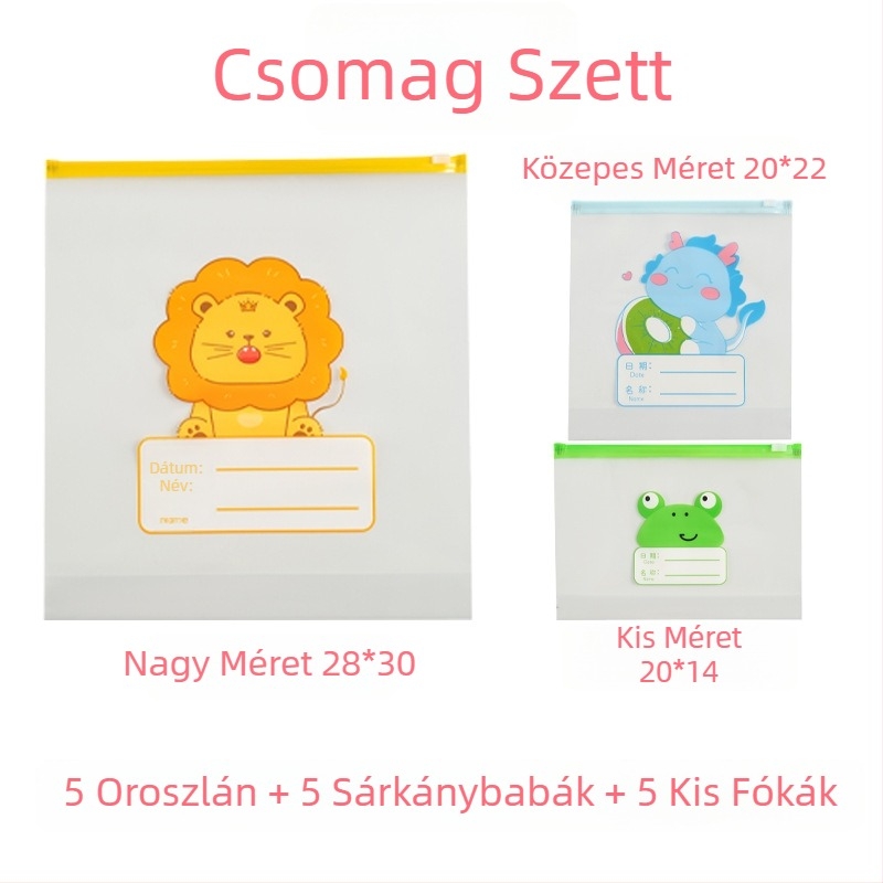 Ruha tároló táska, Chchelity, aranyos rajzfilmszerű stílus (PE anyag, többfunkciós, modell: élelmiszer-biztonsági minőség, márka: Chchelity)
