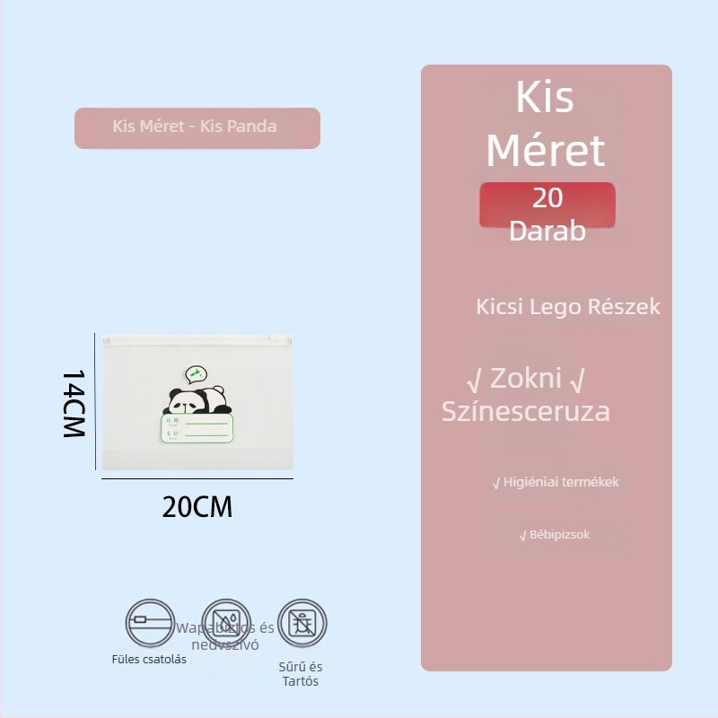 Ruha tároló táska, Chchelity, aranyos rajzfilmszerű stílus (PE anyag, többfunkciós, modell: élelmiszer-biztonsági minőség, márka: Chchelity)