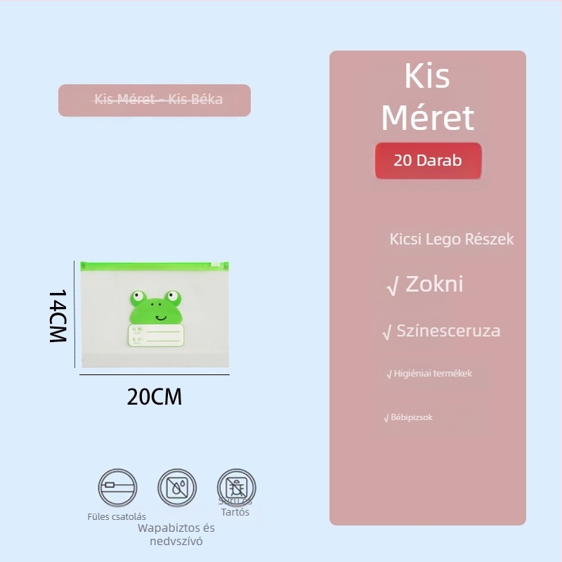 Ruha tároló táska, Chchelity, aranyos rajzfilmszerű stílus (PE anyag, többfunkciós, modell: élelmiszer-biztonsági minőség, márka: Chchelity)
