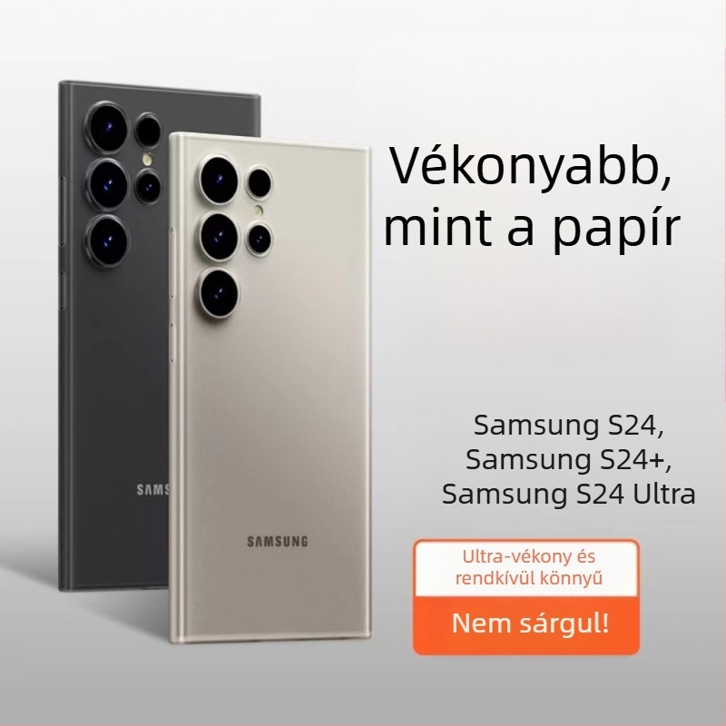 Samsung Galaxy S24 Ultra telefontok — ultra vékony, matt PP keményhéj, minimalist design, hőelvezetés, ujjlenyomat-mentes, testreszabható