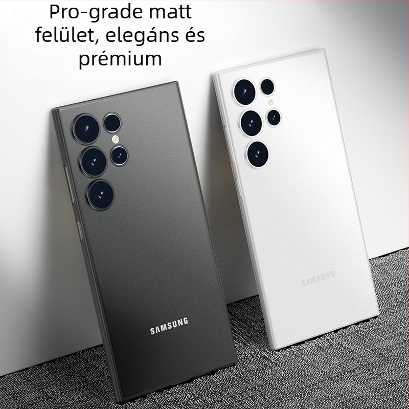 Samsung Galaxy S24 Ultra telefontok — ultra vékony, matt PP keményhéj, minimalist design, hőelvezetés, ujjlenyomat-mentes, testreszabható