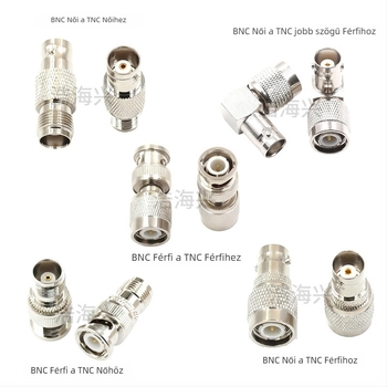 Koaxiális RF csatlakozó adapter: BNC–TNC, TNC-J–BNC-K, férfi a nőhöz