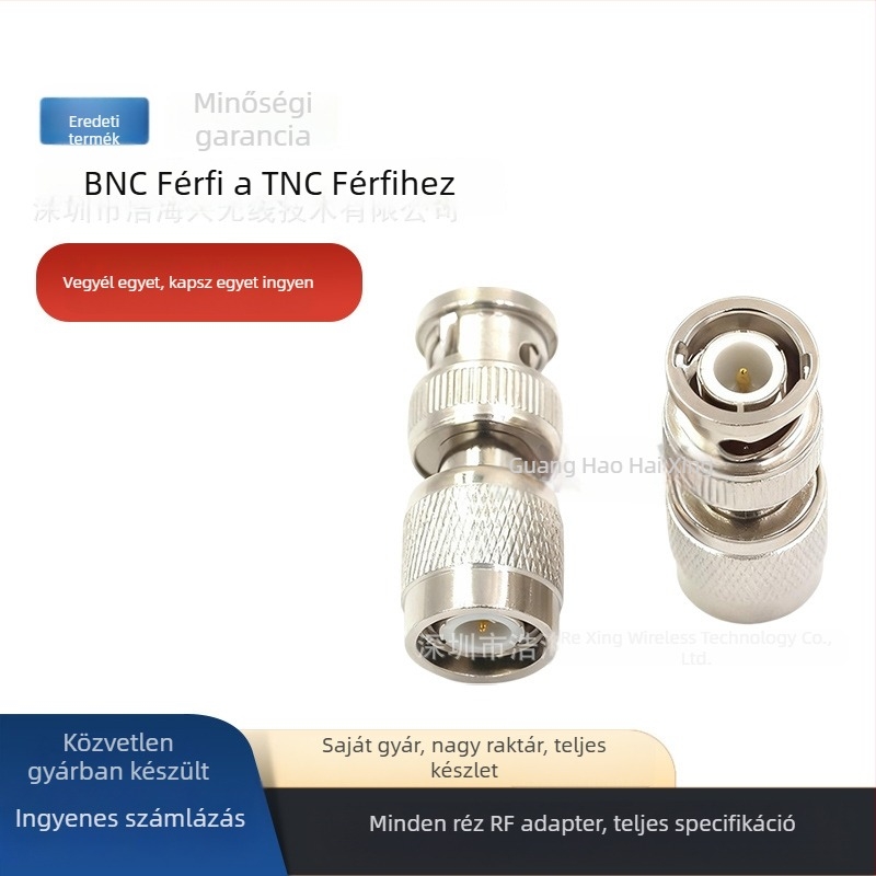 Koaxiális RF csatlakozó adapter: BNC–TNC, TNC-J–BNC-K, férfi a nőhöz