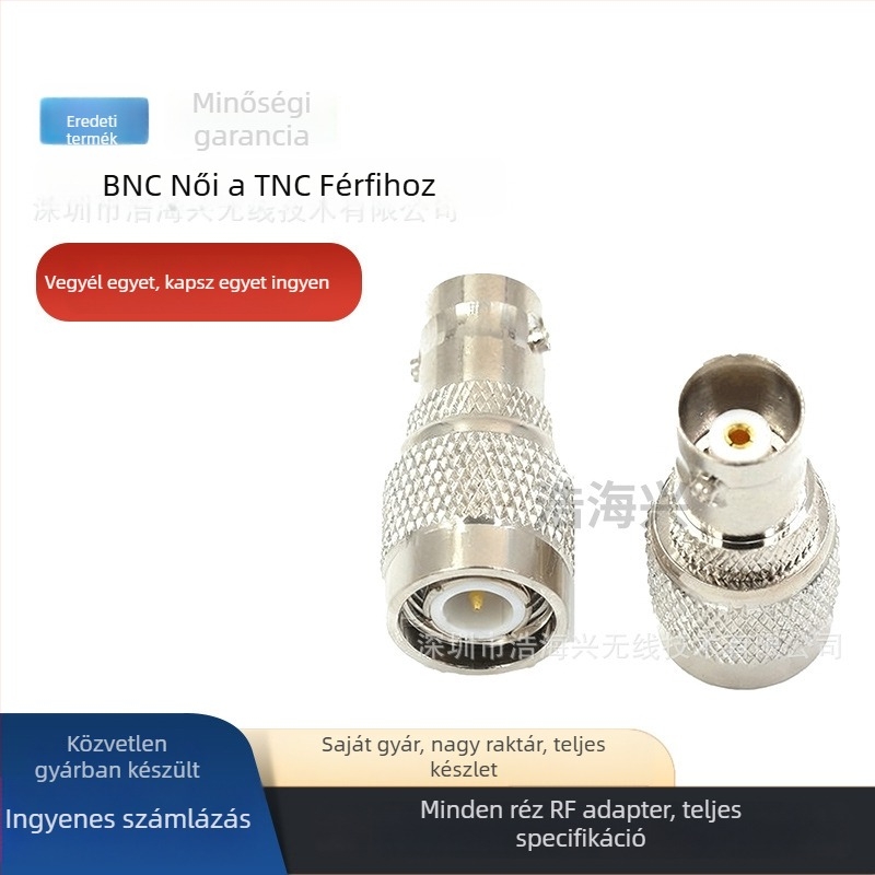 Koaxiális RF csatlakozó adapter: BNC–TNC, TNC-J–BNC-K, férfi a nőhöz