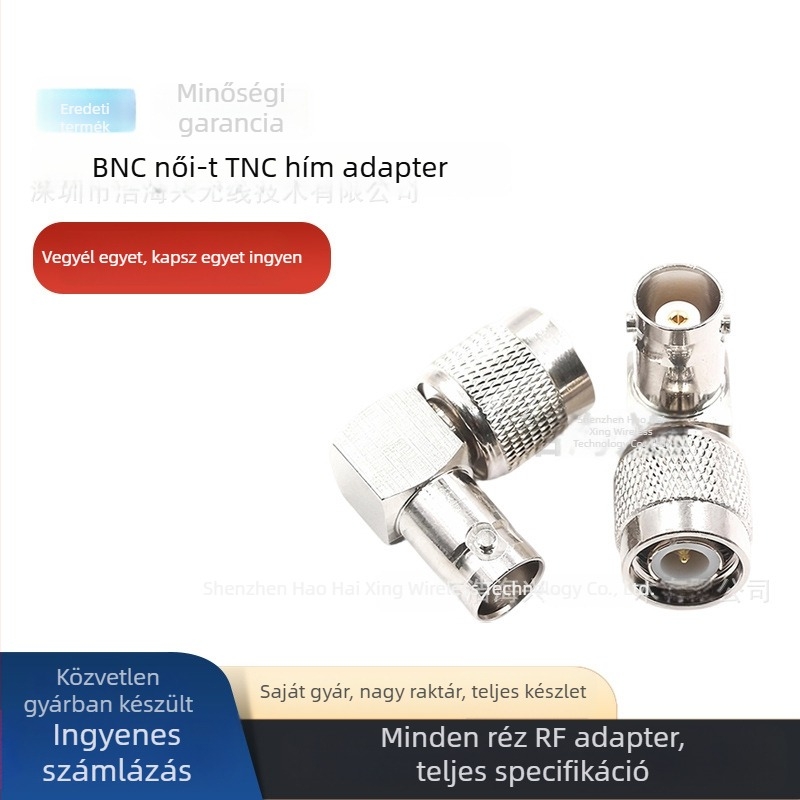 Koaxiális RF csatlakozó adapter: BNC–TNC, TNC-J–BNC-K, férfi a nőhöz