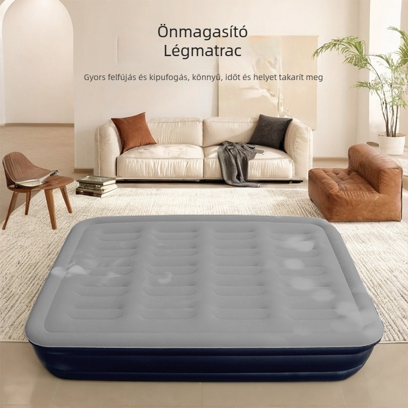 Kempinghez és RV-hez használható felfújható matrac, hordozható, vastag kialakítású, automata felfújás, teherbírás 400 kg, súly 4,9–7 kg, univerzális kompatibilitás
