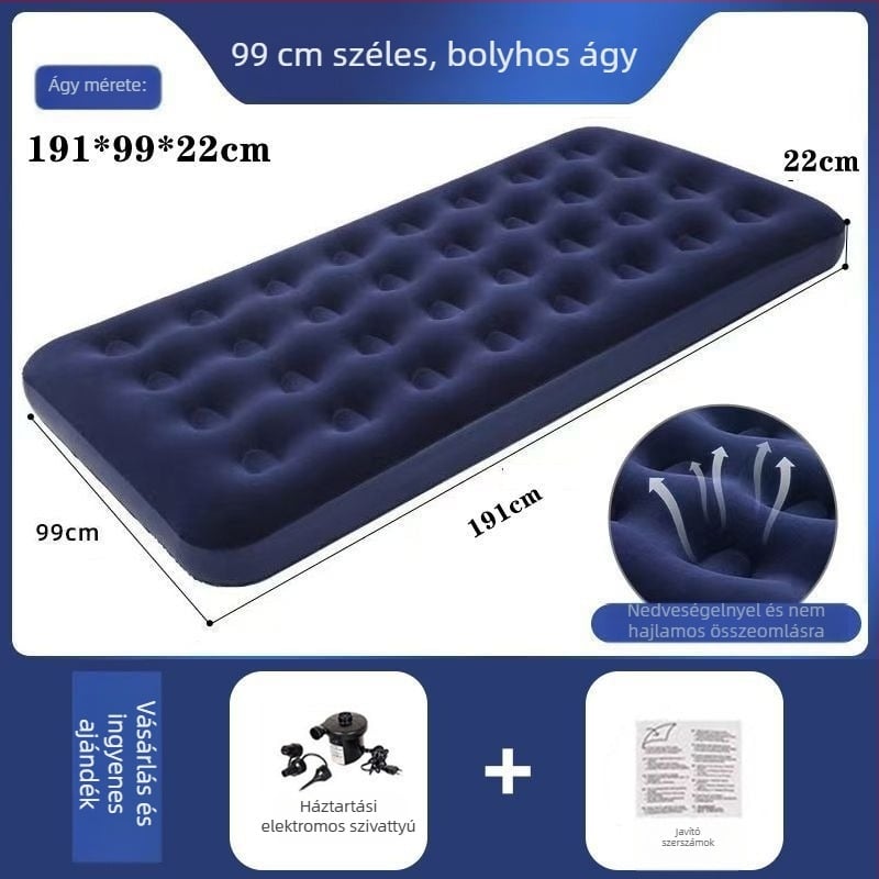 Felfújható ágy kempingezéshez — felület: kompozit szövet; kültéri használat; sátorhoz alkalmas