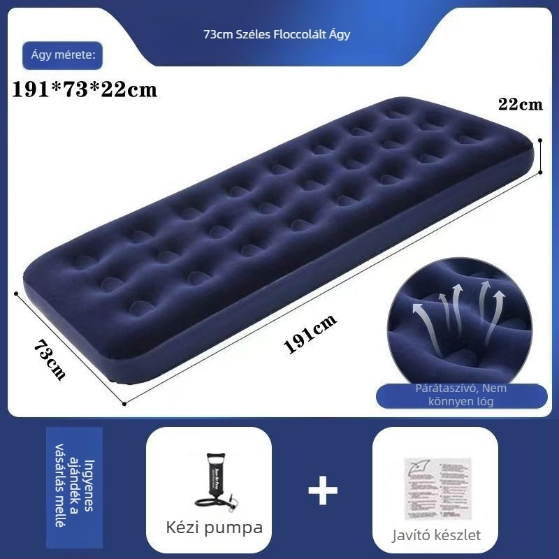 Felfújható ágy kempingezéshez — felület: kompozit szövet; kültéri használat; sátorhoz alkalmas