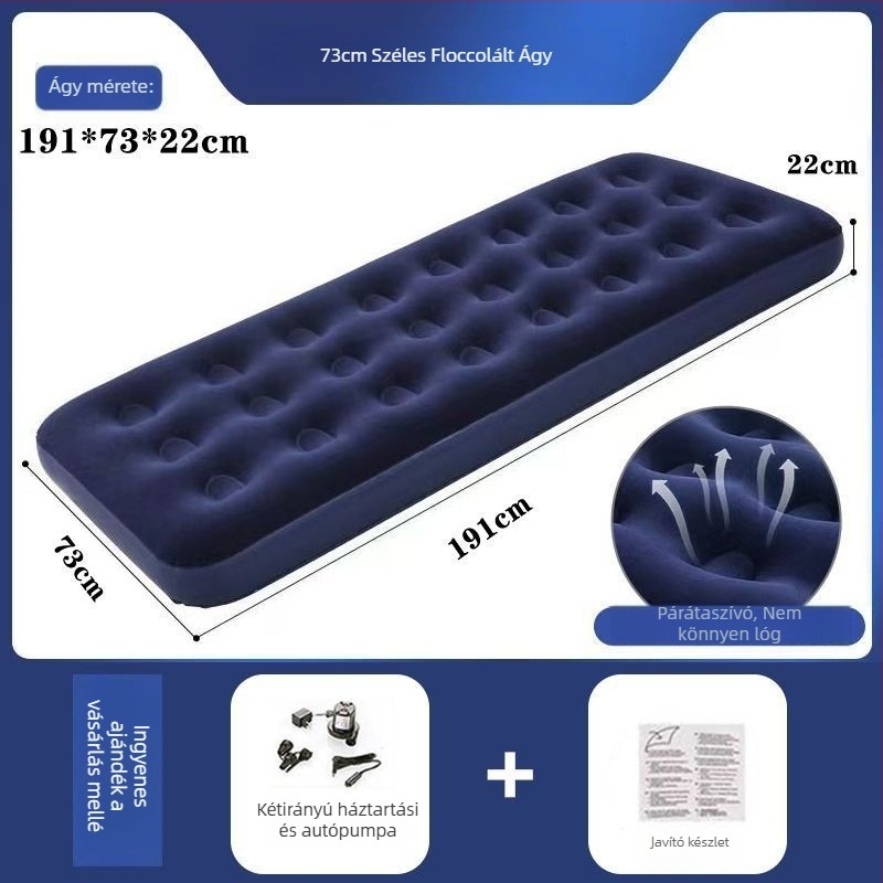 Felfújható ágy kempingezéshez — felület: kompozit szövet; kültéri használat; sátorhoz alkalmas