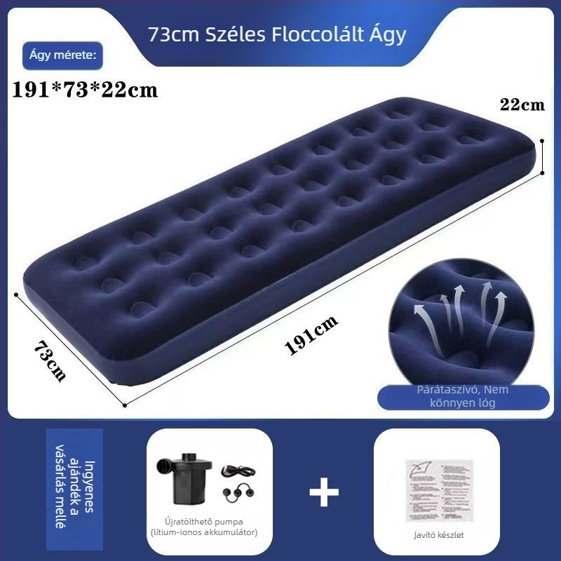 Felfújható ágy kempingezéshez — felület: kompozit szövet; kültéri használat; sátorhoz alkalmas