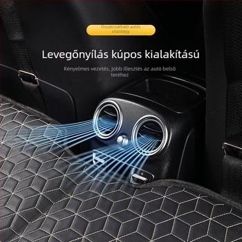 SUV-hoz autó utazóágy, nem fújható, összecsukható hátsó üléspárna, Nappa bőr felület, logó nyomtatás