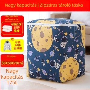Paplan tároló táska cipzárral, Oxford anyag, többfunkciós, pamut paplanhoz és ruházathoz, hálószoba