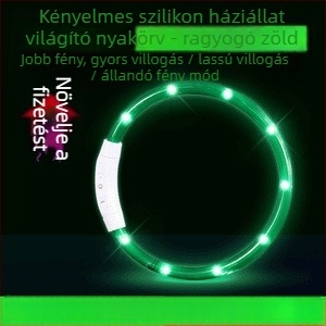 USB-töltésű LED kutya nyakörv, univerzális illeszkedés, minden évszakban, INS stílus (USB töltés; Univerzális illeszkedés; Minden évszakban)