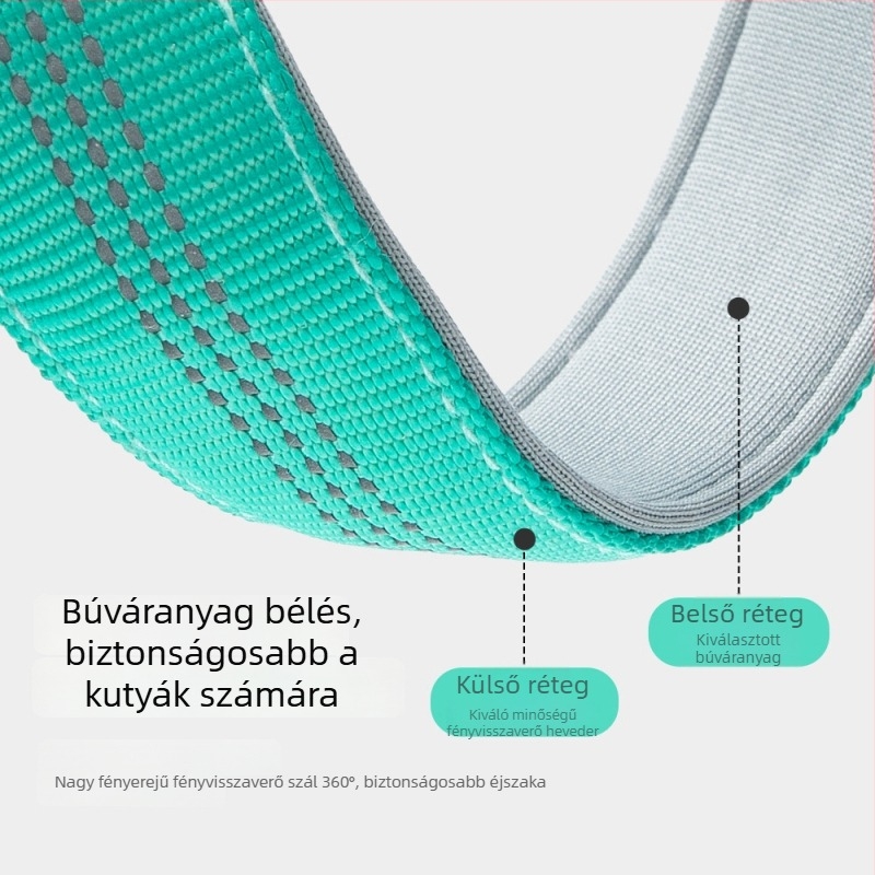 Új nylon kutya nyakörv, nagy, közepes és kicsi méretekben, fényvisszaverő, kültéri használatra