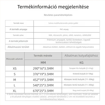 Puha PVC háziállat nyakörv és póráz készlet, vízálló és szennyeződésálló, kültéri kutyapóráz, állítható nyakörv, testre szabható