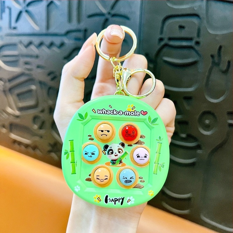 VNM akril kulcstartó, aranyos stílus, mini Whack‑a‑Mole játék, egyedi csomagolásban