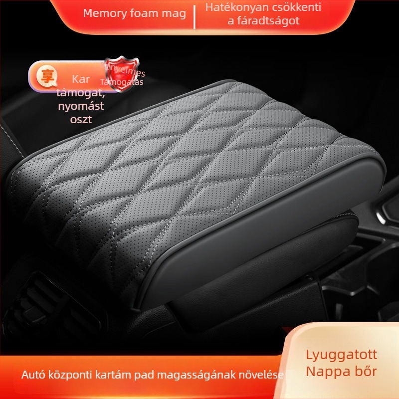 Autó középső kartámasz párna, bőr, modell fsxd01, univerzális kompatibilitás, súly 0,5 kg