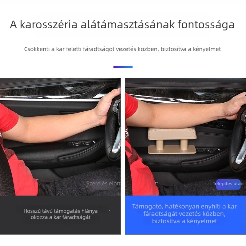 Bal oldali bőr autókarfa párna (Univerzális, Modell 6913, Súly 0,2 kg, Szerelési támogatás)
