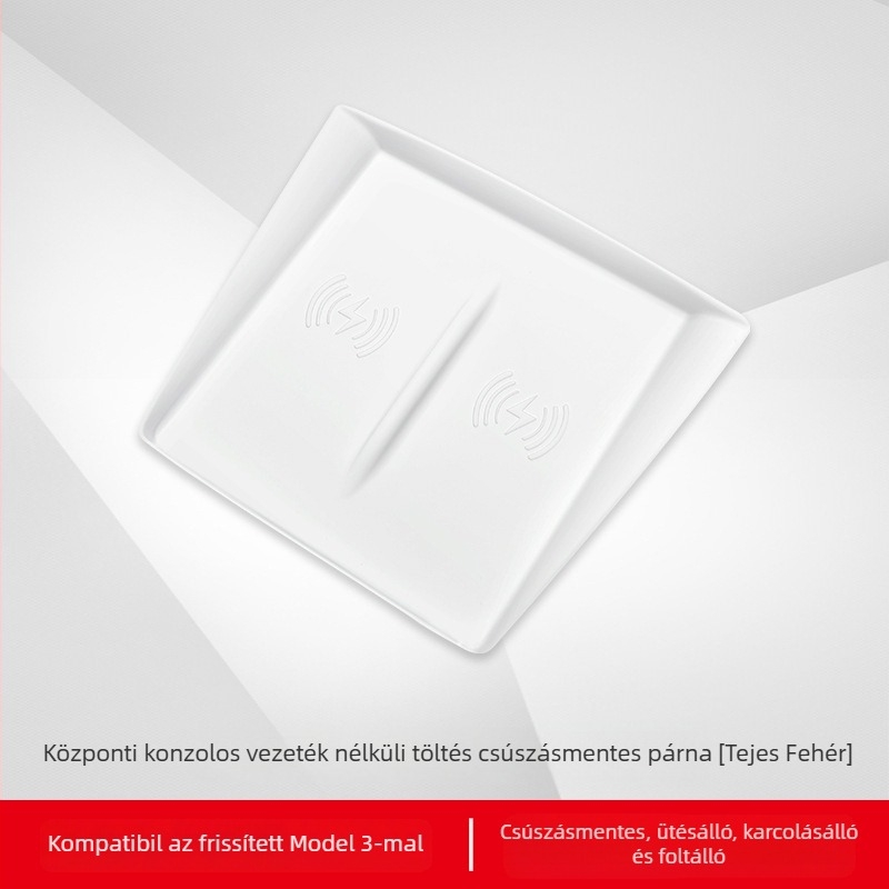 Szilikon központi konzol párna Tesla Model 3 (2023) — csúszásgátló, Pure márka, nyomtatott logó