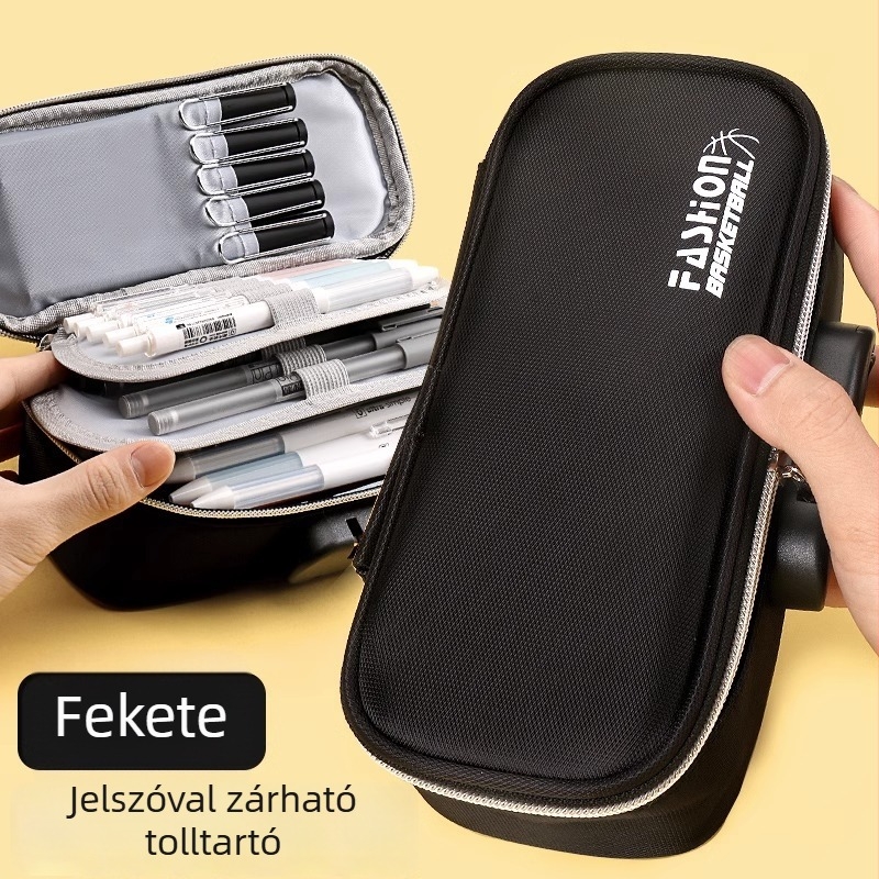 Jelszavas tolltartó, vászon anyagú, nagy kapacitású, univerzális diákok számára, rajzfilm stílus