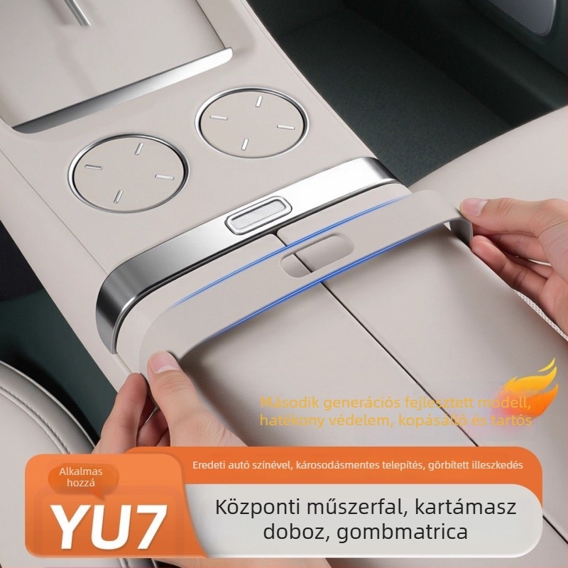 Xiaomi Yu7 központi vezérlő dekoratív matricái – szilikon, ragasztó nélküli védőpadok, karcolás elleni védelem a karfa alatti gombokhoz (Model YU7)