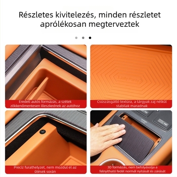 Szilikon matrac az AITO M7/M8 középső konzol kis tárolórekeszéhez — porvédő belső módosítási és dekorációs kiegészítő