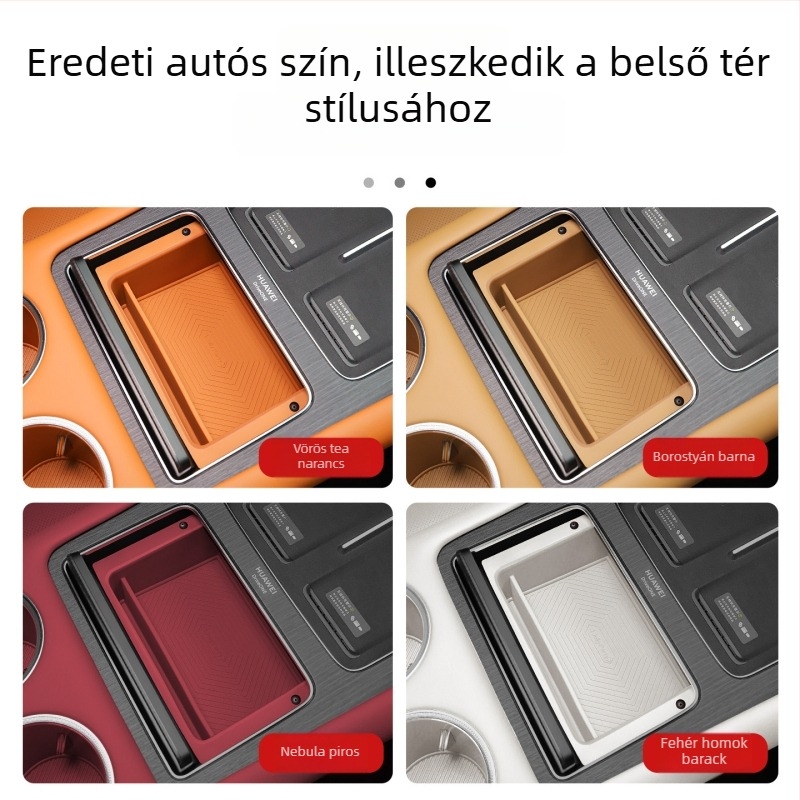 Szilikon matrac az AITO M7/M8 középső konzol kis tárolórekeszéhez — porvédő belső módosítási és dekorációs kiegészítő