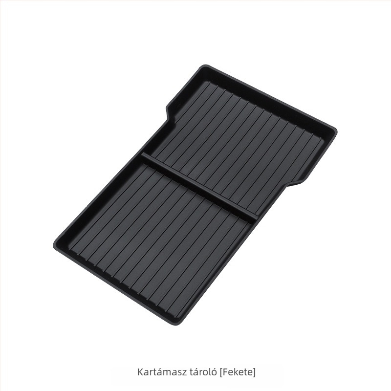 Tesla Model 3 középkonzol alsó tárolódoboz anti-slip párnával, TPE anyagú, belső karfén belüli használatra, fogantyúval