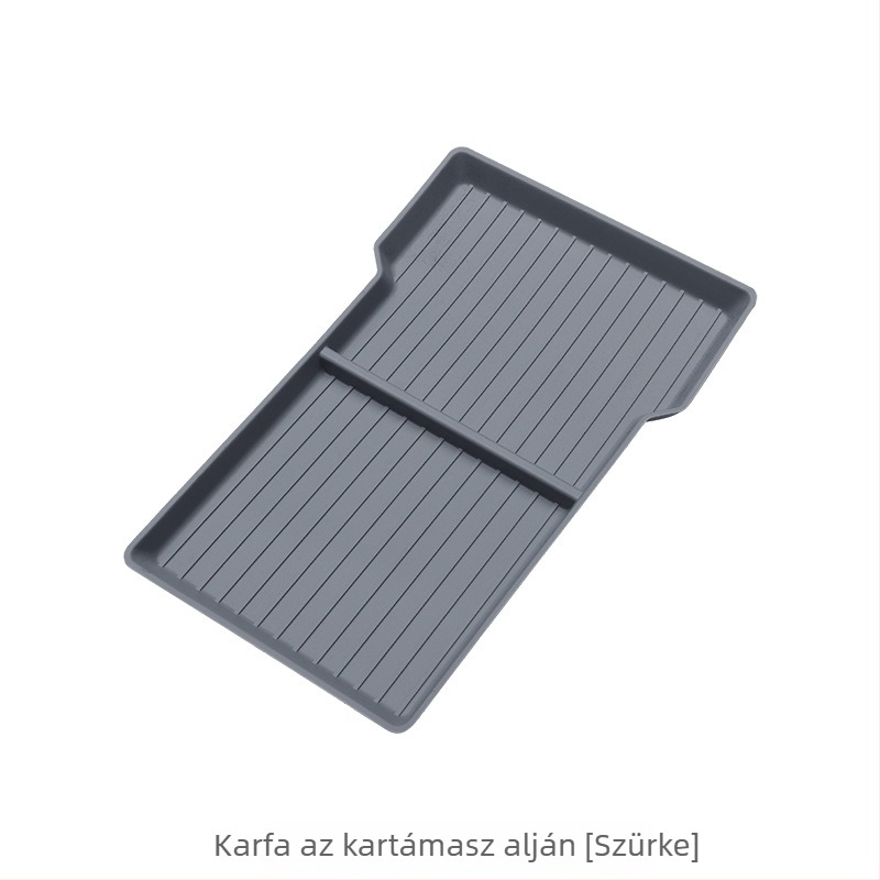 Tesla Model 3 középkonzol alsó tárolódoboz anti-slip párnával, TPE anyagú, belső karfén belüli használatra, fogantyúval