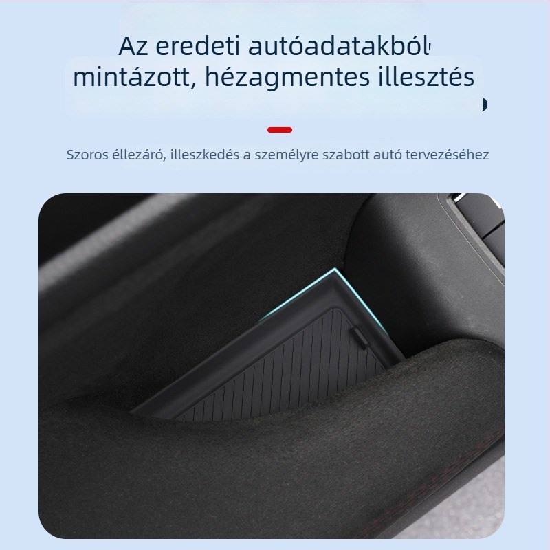 Szilikonból készült autó belső matszett, ajtó pohártartóval és tároló résszel – nem testreszabható