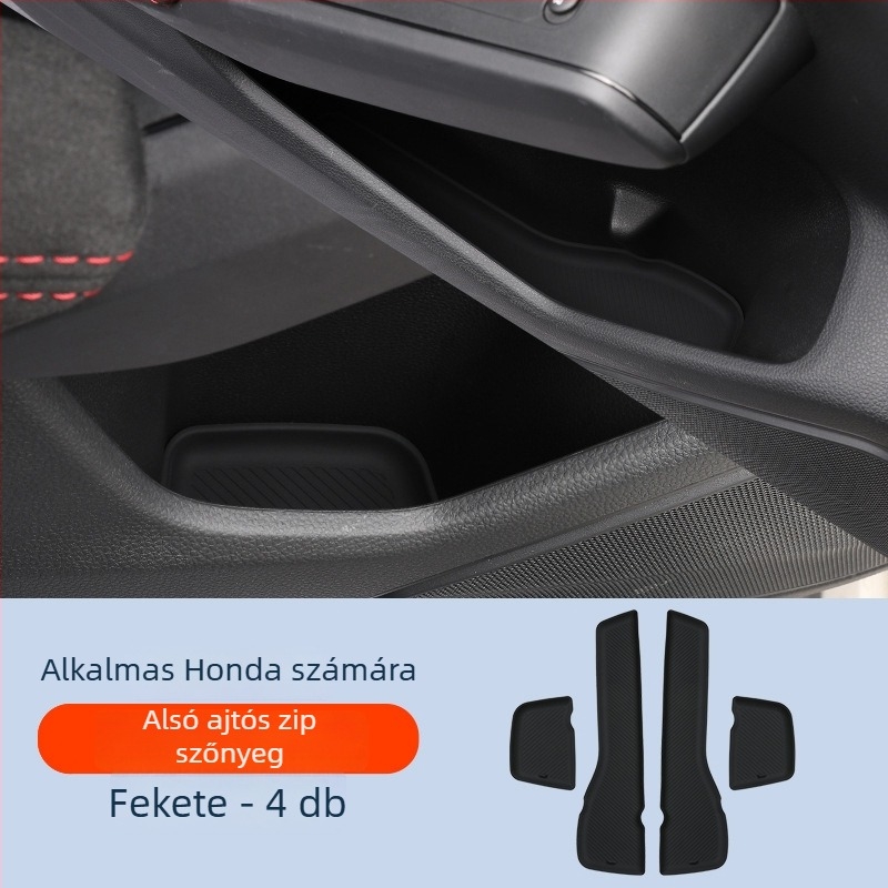 Szilikonból készült autó belső matszett, ajtó pohártartóval és tároló résszel – nem testreszabható