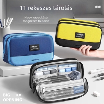 Kailiwen mágneses tolltartó, nagy kapacitású, függőleges kivitel, textil anyagú
