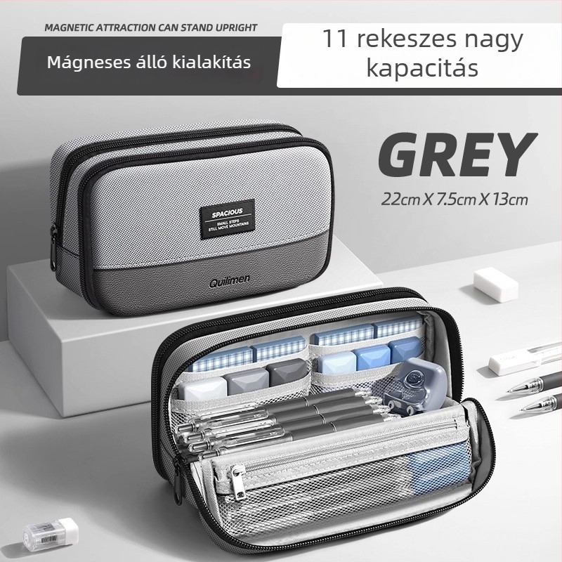 Kailiwen mágneses tolltartó, nagy kapacitású, függőleges kivitel, textil anyagú
