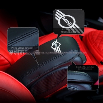 Ultrafilm bőr középső kartámasz fedél BMW Mini Cooper F56/F60‑hoz – védő párna, testreszabás nélkül