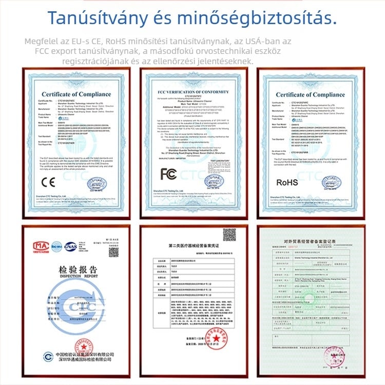 Beépített ultrahangos tisztító szemüveg, órák és ékszerek számára, 40 kHz, 50 W, 1 rekesz, digitális gombok fűtés nélkül