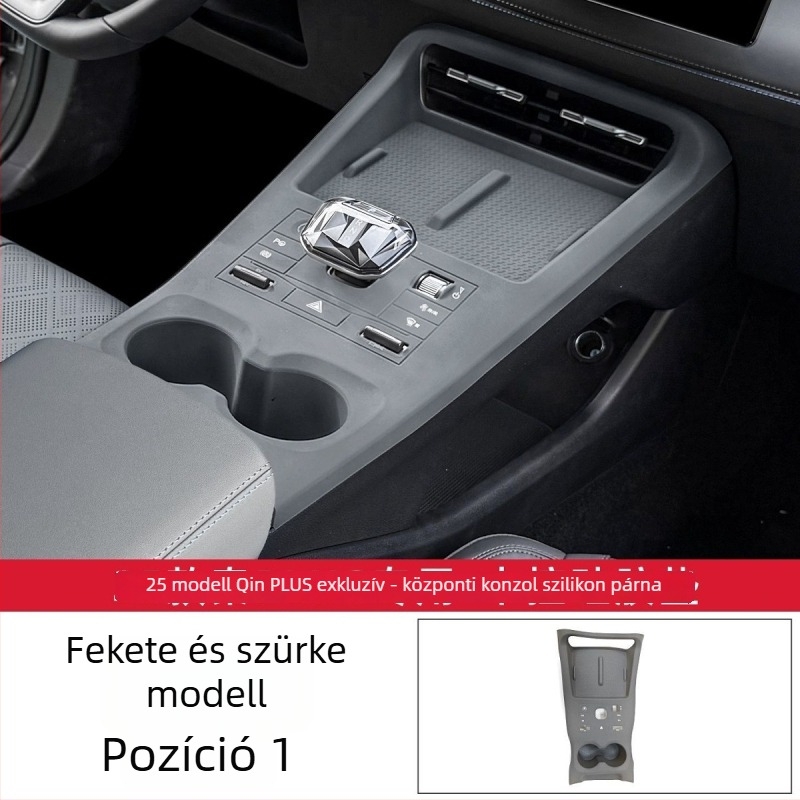 Szilikon központi konzol padok, testreszabhatóak, anyag: szilikon, kompatibilis BYD Qin Plus-szal
