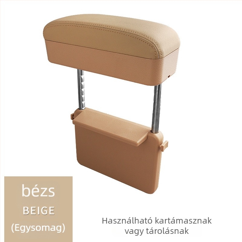 Autóülés kartámasz doboz a középső konzolhoz és a ülés közti réshez — univerzális, bőr, testreszabható logóval