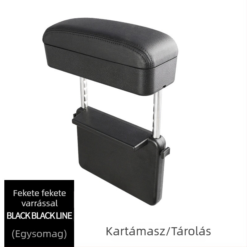 Autóülés kartámasz doboz a középső konzolhoz és a ülés közti réshez — univerzális, bőr, testreszabható logóval