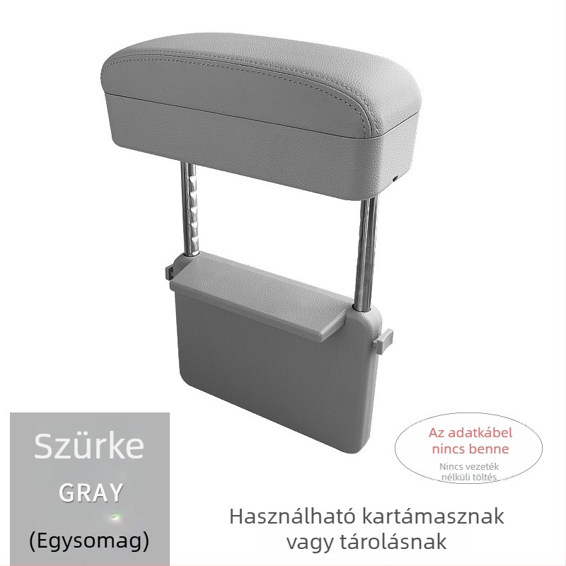 Autóülés kartámasz doboz a középső konzolhoz és a ülés közti réshez — univerzális, bőr, testreszabható logóval