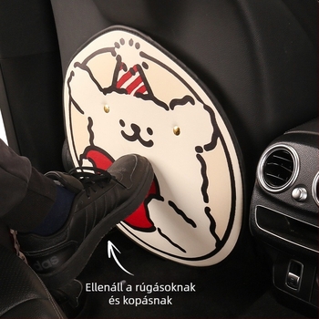 Autóhátsóülésvédő párna karikatúrás kutyás motívummal, PU anyag, hab töltet, univerzális, Xuan ruyi márka