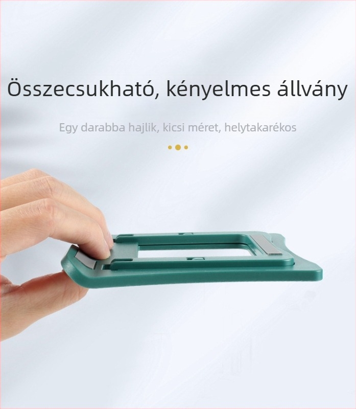 Összecsukható asztali állvány telefonokhoz és táblagépekhez, Modell K325, műanyag