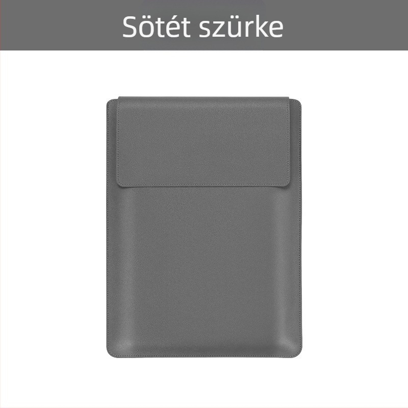 PU bőr védőtok állítható állvánnyal, laptopok és táblagépek számára, kézi clutch-stílus, vízálló és kopásálló