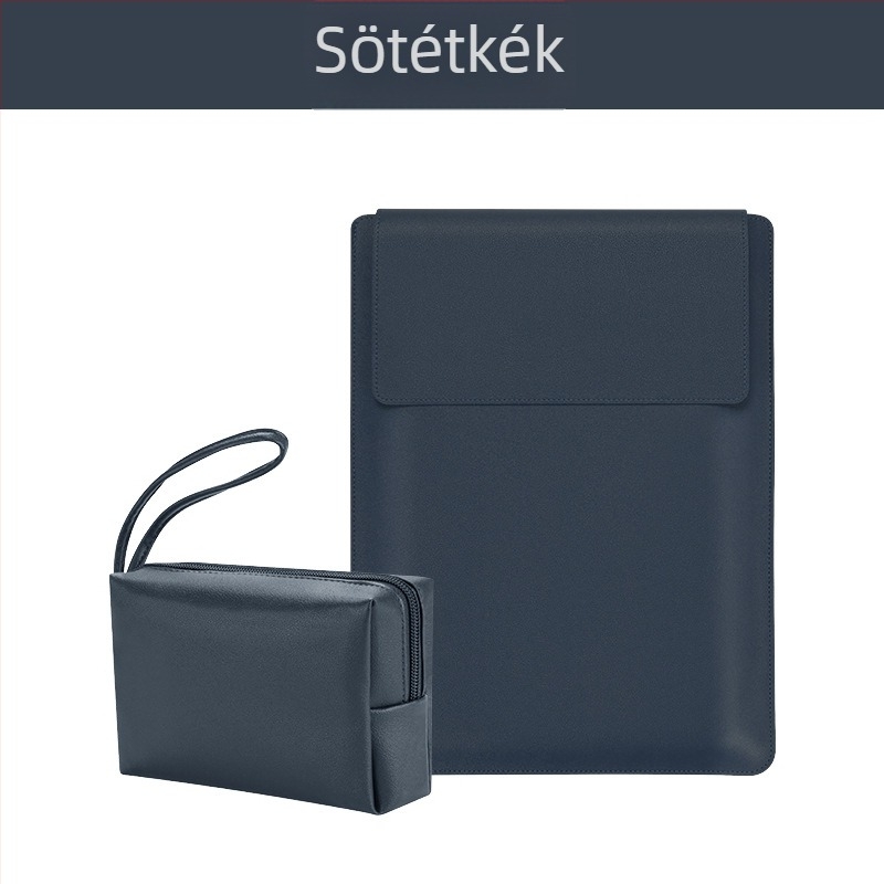 PU bőr védőtok állítható állvánnyal, laptopok és táblagépek számára, kézi clutch-stílus, vízálló és kopásálló