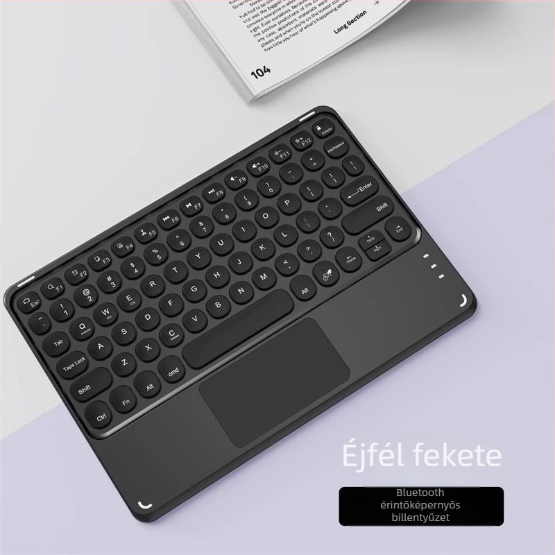 Vezeték nélküli Bluetooth billentyűzet és egér numerikus billentyűzettel; kompatibil Apple iPad, Huawei táblagépekkel és Android telefonokkal; Bluetooth csatlakozás; csendes töltés