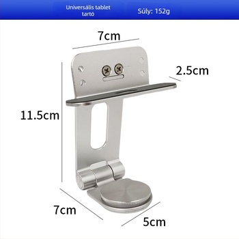Tablettás állvány, összecsukható kialakítás, Gamera márka; modell Tablet stand; tömeg 130 g; csomagolás: papírdoboz + PE