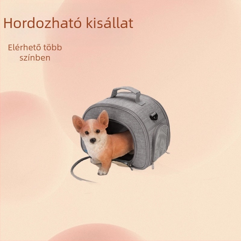 Anion anyagú háziállat válltáska kültéri használatra, kapacitás 0.5, színek összehangolt mintázata
