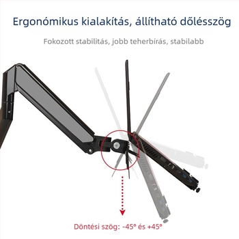 Laptop állvány hidegen hengerelt acélból, kompatibil 10–16 hüvelykes laptopokkal, súly 1.0 kg, márka Three Strategies