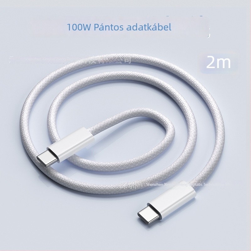Type-C szövött adatkábel Huawei, Xiaomi és Apple iPhone 15-höz – 240W gyorstöltés, egyetlen csatlakozó