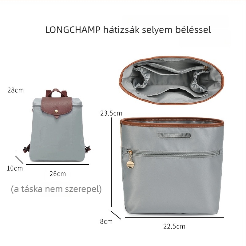 Dupont papír Longxiang belső tok hátizsákhoz — vízálló, kubus alakú sminktáska cipzárral és elválasztóval